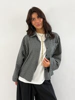 Geruite blouse Hannah JS2347 zwart
