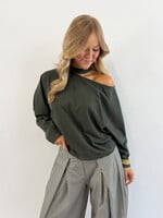 Off schoulder top Dina 14123 khaki