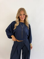 Lange mouwen top Sarah 13947 navy