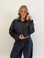 Getailleerde blouse Novella 61008 navy