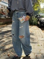 Wid leg jeans ripped W5000 blauw