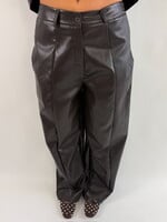 Leather look pants Chantal JS2345 choco