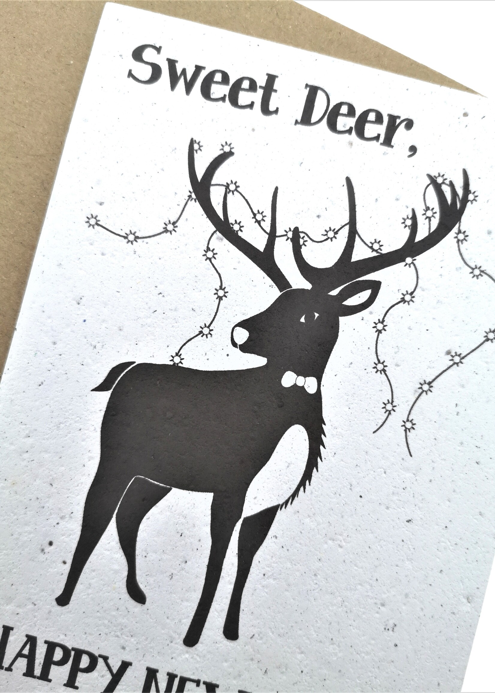 BloomYourMessage Plantbare kaart -Happy New Year - Sweeet Deer