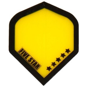 Bull's Five Star - Transparent Yellow Black border