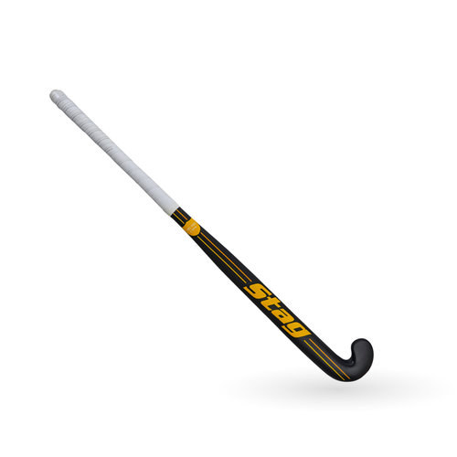 ONE80 Stag  Pro 7000 Hockeystick - L-Bow - 70% Carbon - Senior - Zwart/Geel