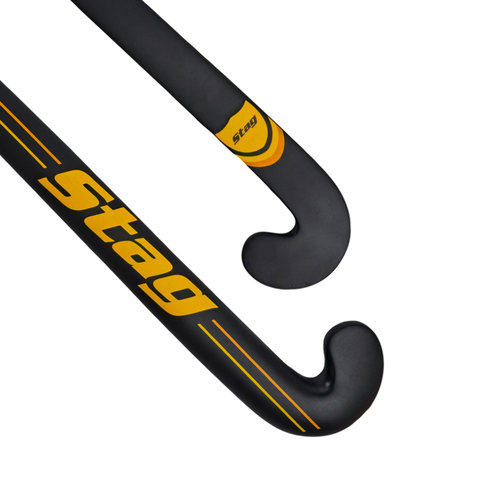 ONE80 Stag  Pro 7000 Hockeystick - L-Bow - 70% Carbon - Senior - Zwart/Geel