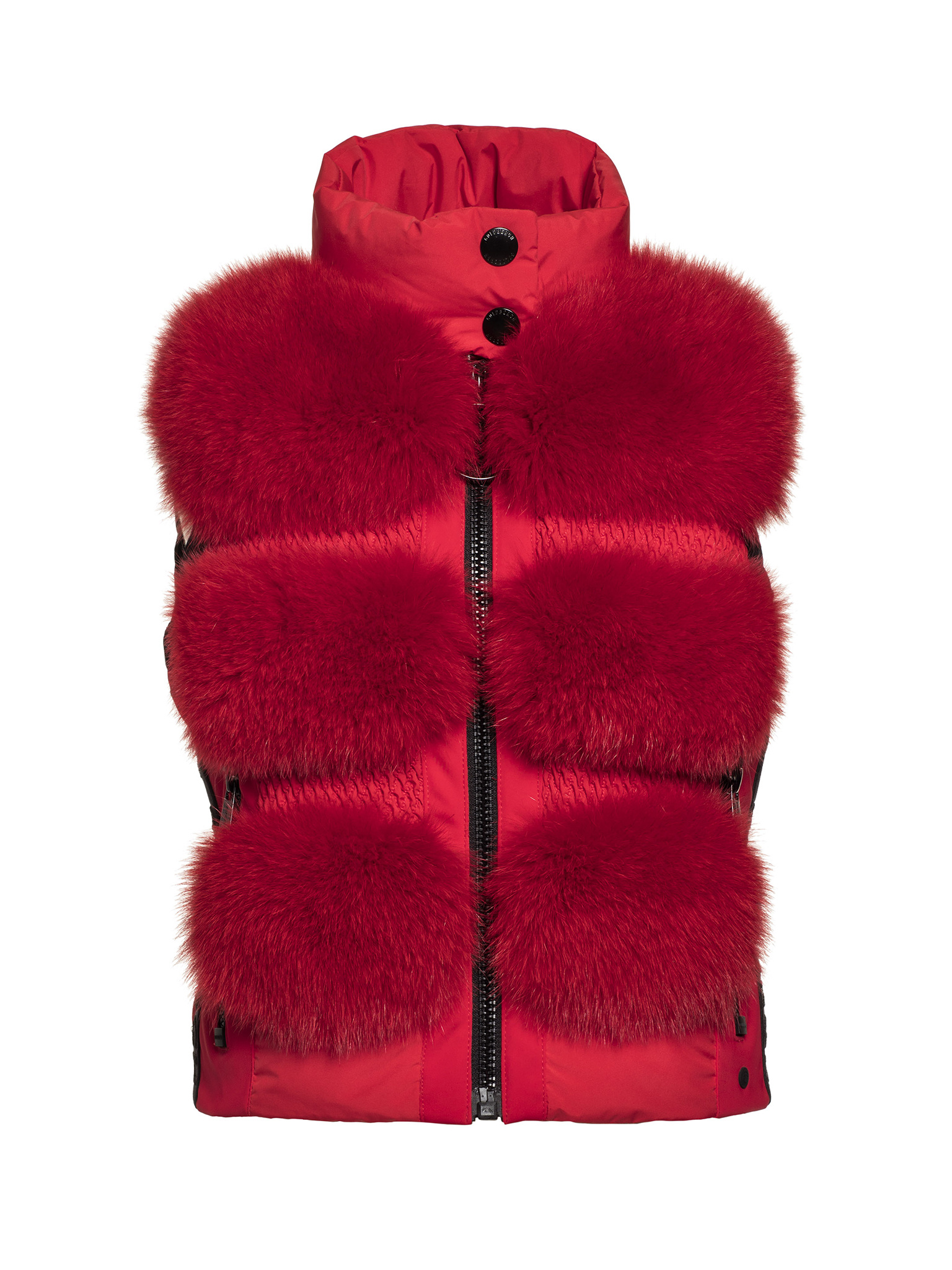 red fur vest