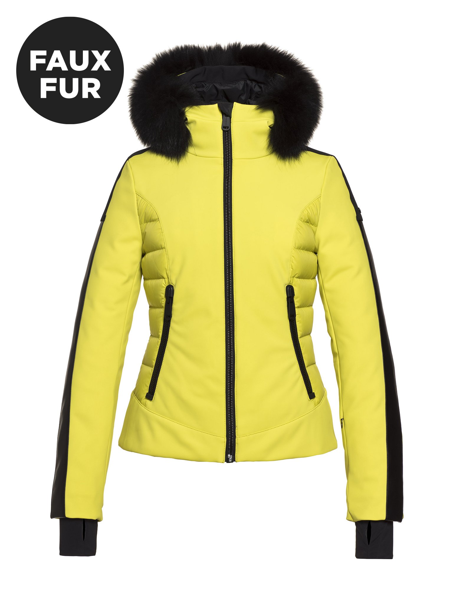 ski jacket with fur collar