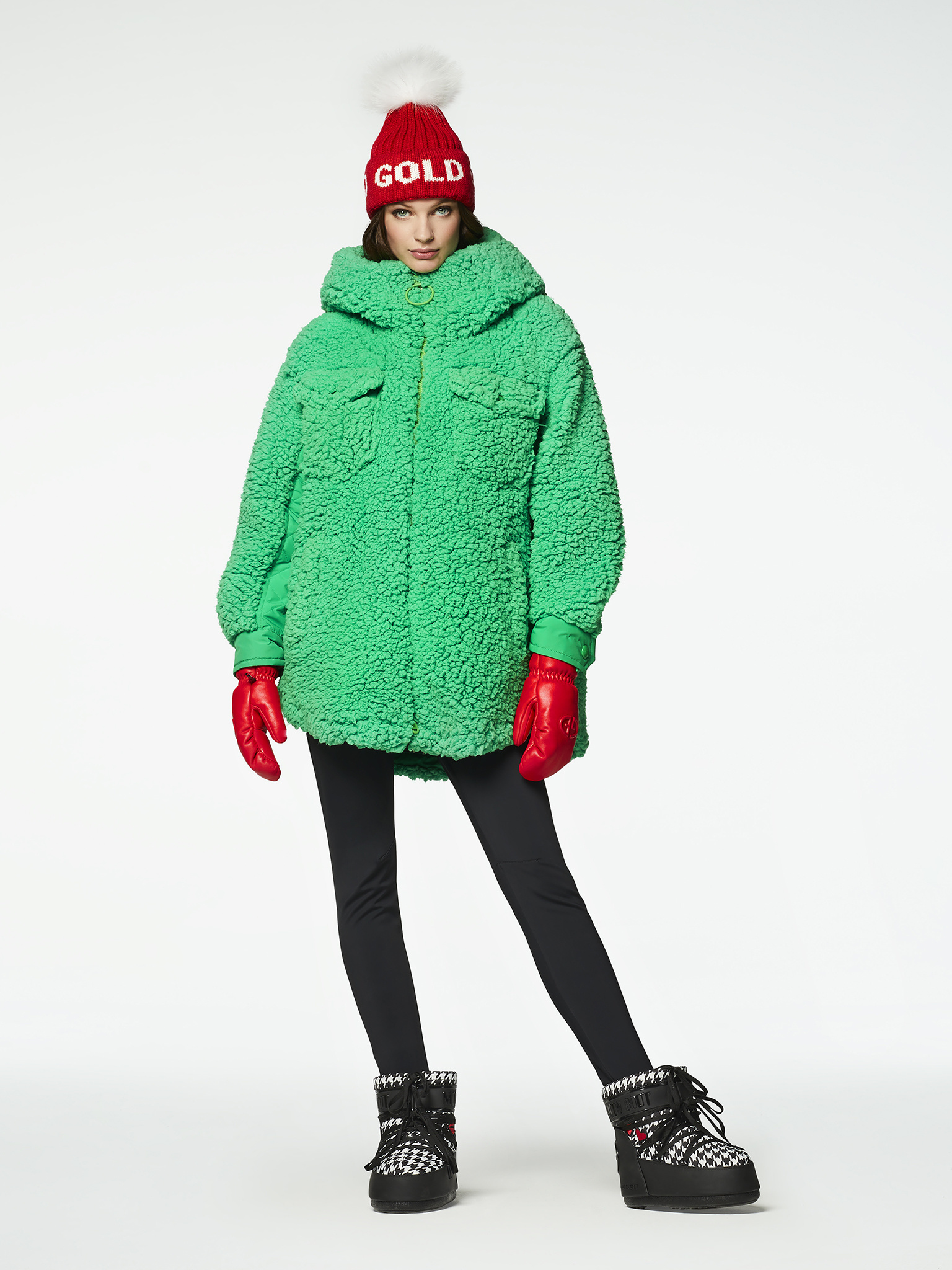 green cocoon coat