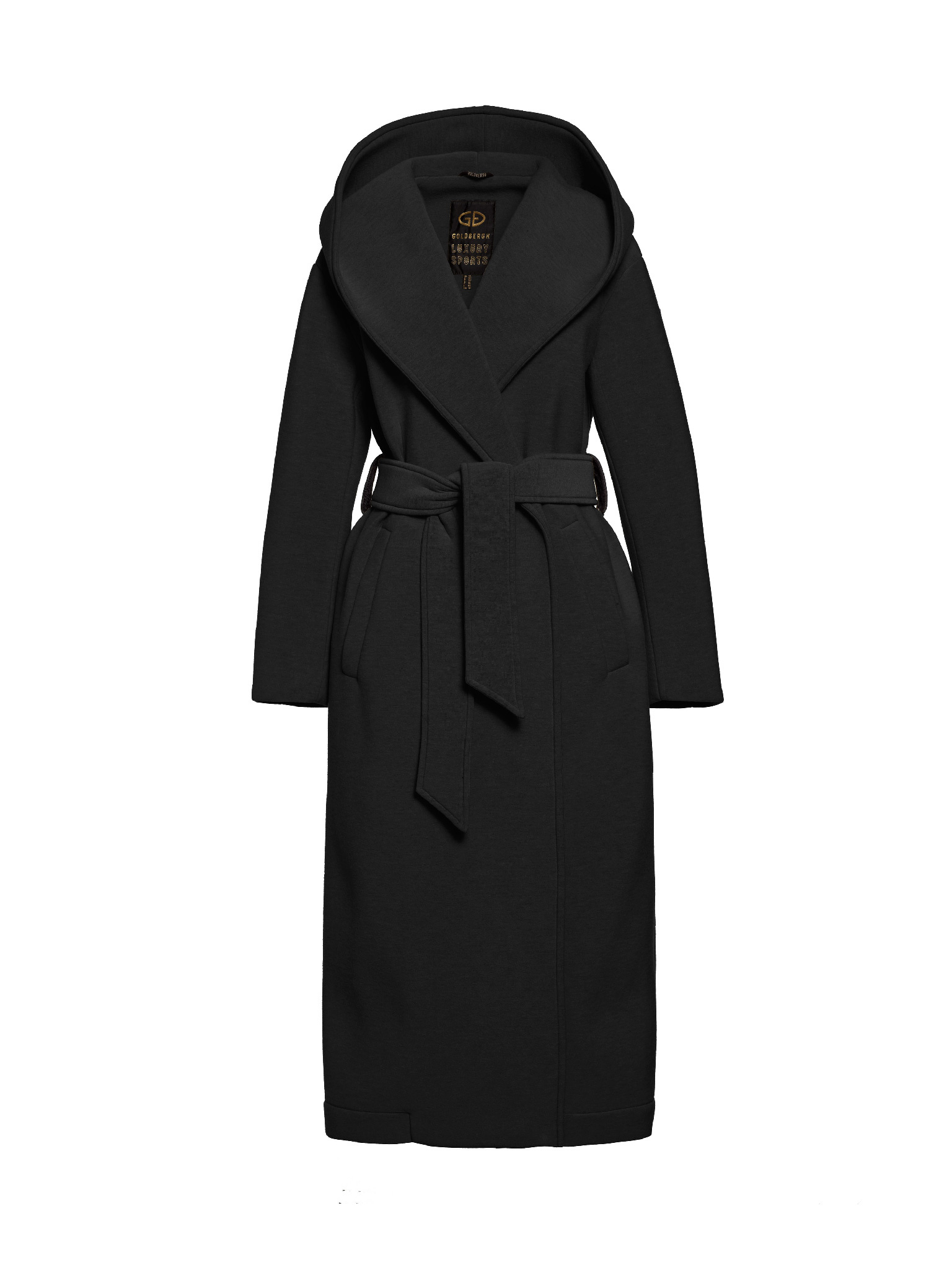 black wrap over coat