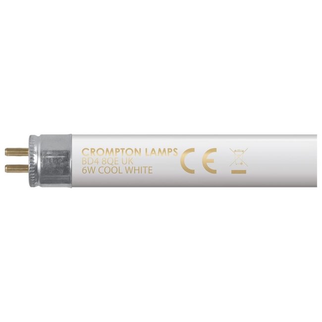 Crompton Fluorescent T5 Halophosphate 6W 240V 4000K G5