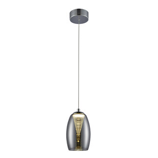 Brilliant Metropolis Single Pendant LED 5W Smoke Glass