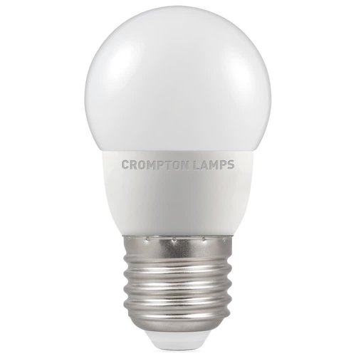 Crompton 5.5 E27 4000K 470LM LED Round Thermal Plastic Opal Dimmable Crompton 5.5 E27 4000K 470LM LED Round Thermal Plastic Opal Dimmable