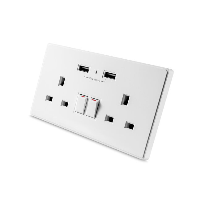 V-Tac V-TAC SMART 2 GANG SOCKET WHITE WIFI