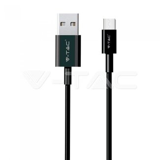 V-Tac V-Tac 1m. Type C USB Cable Black - Silver Series