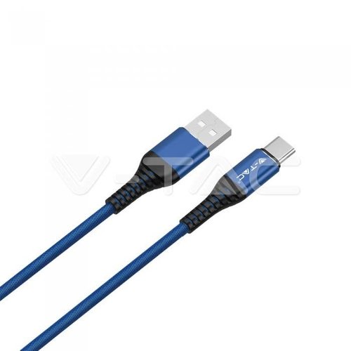 V-Tac V-Tac 1m. Type C USB Cable Blue - Gold Series V-Tac V-Tac 1m. Type C USB Cable Blue - Gold Series