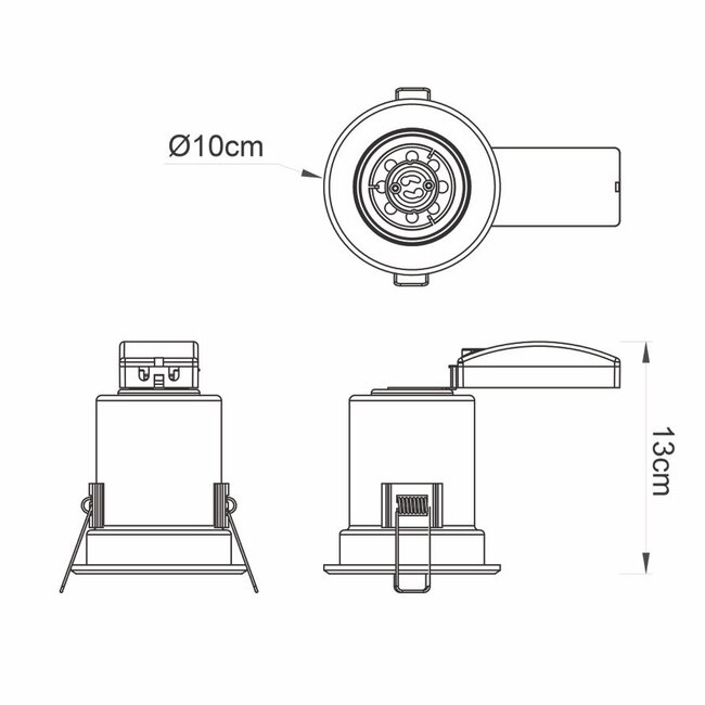 Shieldplus Mv Tilt 50W Recessed - Satin nickel