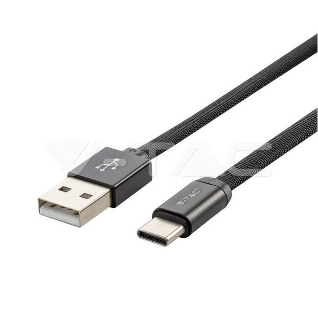 V-Tac V-Tac 1m. Type C USB Cable Black Ruby Series