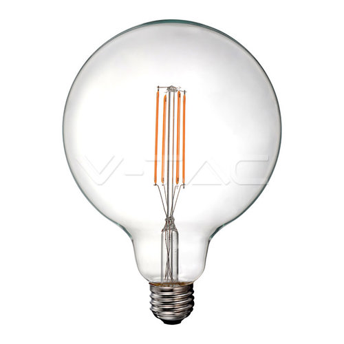 V-Tac V-Tac LED Bulb 12.5W Filament E27 G125 Clear Cover 4000K V-Tac V-Tac LED Bulb 12.5W Filament E27 G125 Clear Cover 4000K