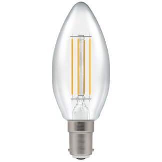 Crompton LED Candle Filament Dimmable Clear 5W 2700K SBC-B15d