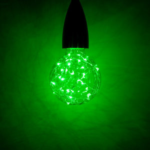 International Lamps Prolite Funky Filament 1.7w Green Star Effect LED Globe Lamp