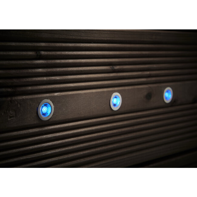 Deck 15mm Blue LED Round 8Pack