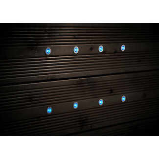 Deck 15mm Blue LED Round 8Pack