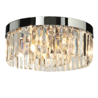 Crystal 5LT Flush IP44 18W - Chrome Plate