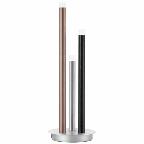 Brilliant Cembalo LED table lamp 3-flames alu/black/brown Brilliant Cembalo LED table lamp 3-flames alu/black/brown