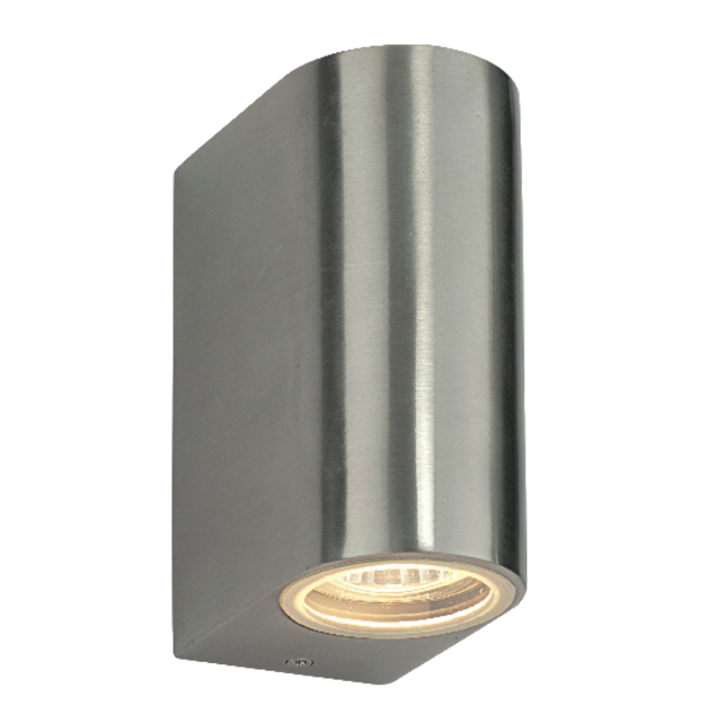 Doron 2lt wall IP44 35W - brushed alloy