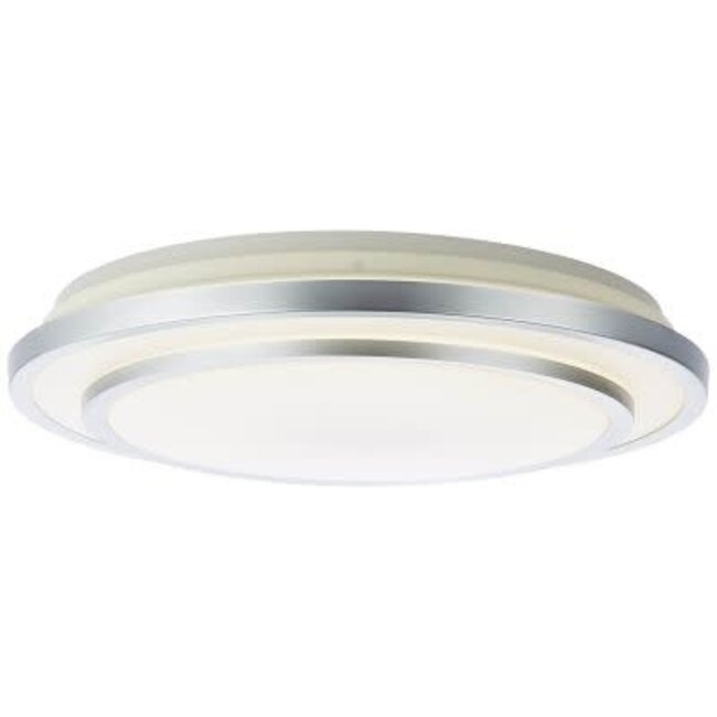 Brilliant Vilma LED flush fitting 52cm White-silver CCT-RGB-Dimmable with remote