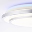 Brilliant Vilma LED flush fitting 52cm White-silver CCT-RGB-Dimmable with remote