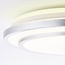 Brilliant Vilma LED flush fitting 52cm White-silver CCT-RGB-Dimmable with remote