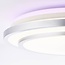 Brilliant Vilma LED flush fitting 52cm White-silver CCT-RGB-Dimmable with remote