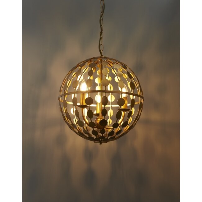 Alvah 3LT Pendant 40W - Gold Leaf - Factory Second