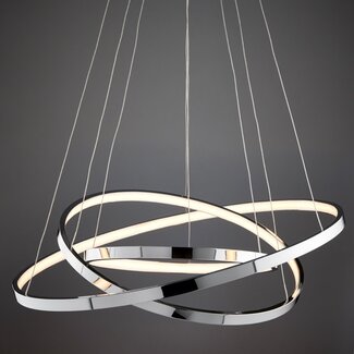 Kline 3 ring pendant 36W warm white - chrome plate - Factory Second