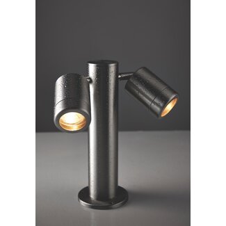 Atlantis 280mm 2 lt post IP65 7W floor - marine grade brushed stainless steel