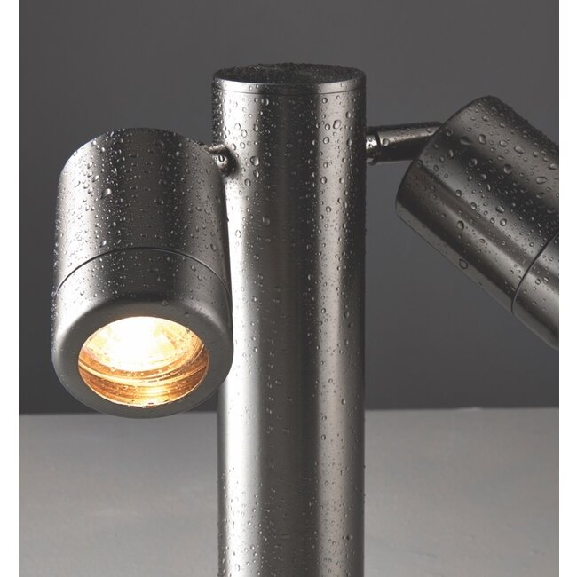Atlantis 280mm 2 lt post IP65 7W floor - marine grade brushed stainless steel
