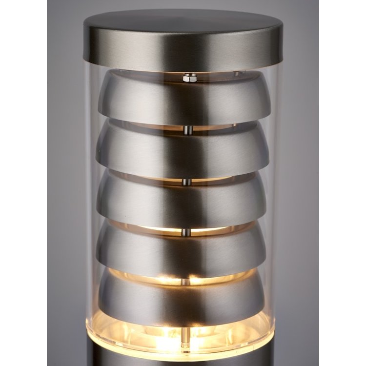 Tango Post IP44 9.2W Warm White Floor - Brushed Stainless Steel