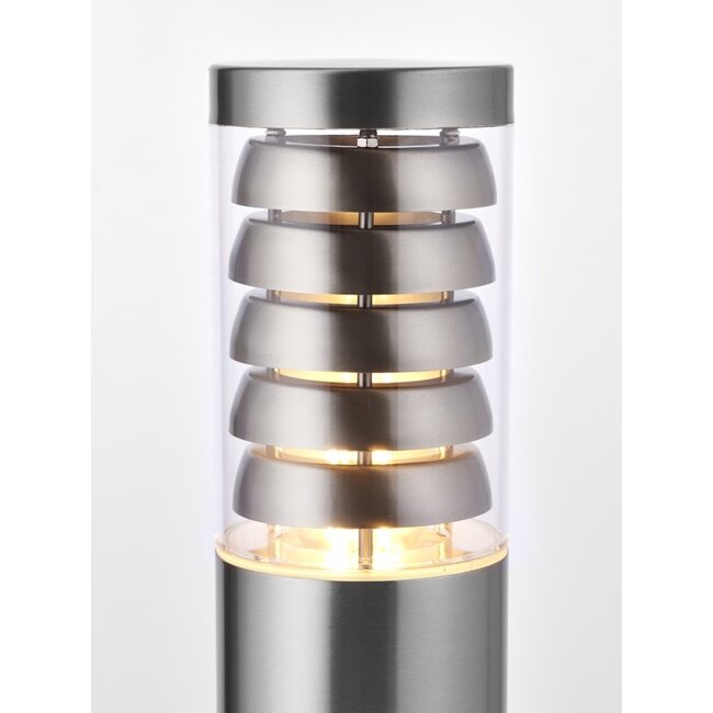 Tango Post IP44 9.2W Warm White Floor - Brushed Stainless Steel