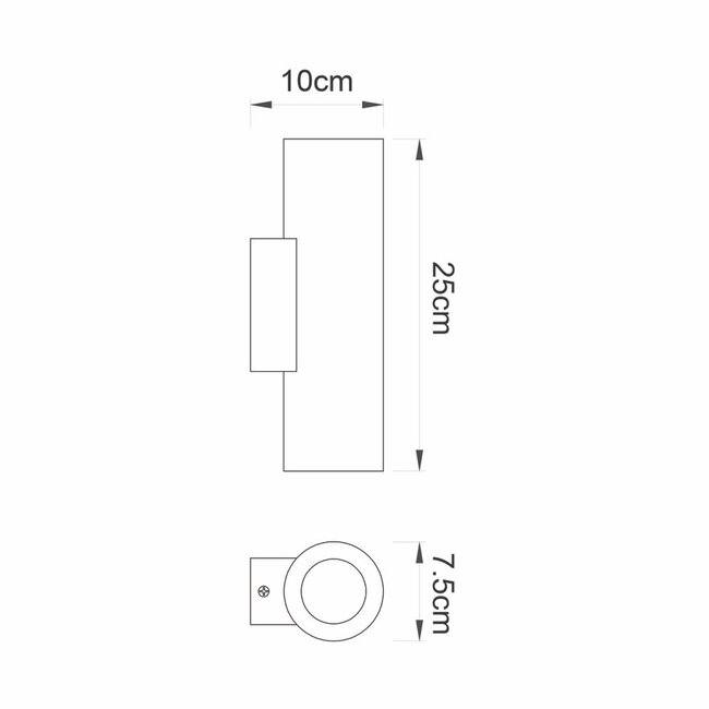 Salvo 2LT Wall 3.5W Warm White - White Plaster