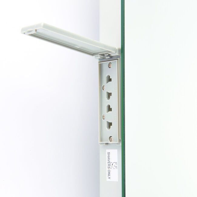 Omega Shaver Mirror IP44 1.5W SW Wall - Mirrored Glass