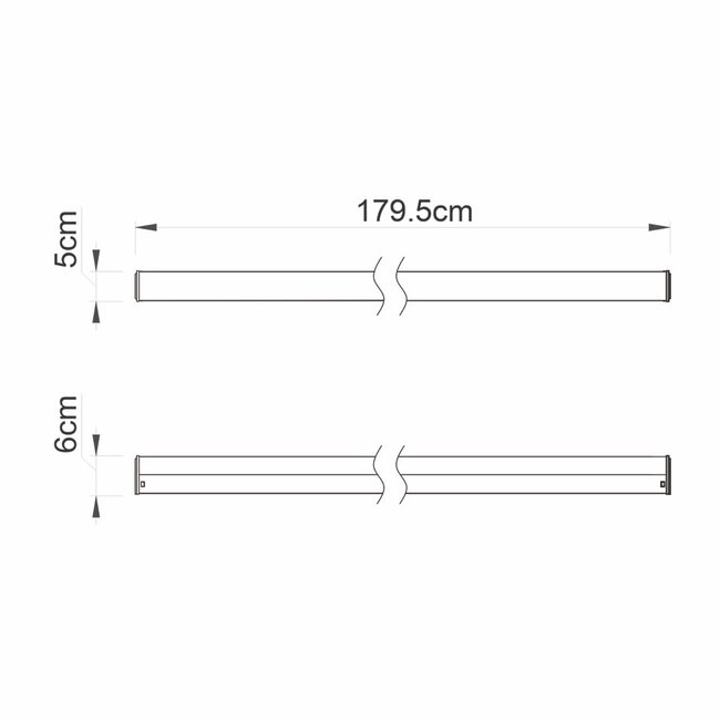 Linear 6Ft Single 28W Cool White Flush - Opal PC