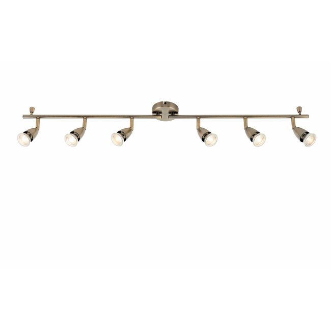 Amalfi 6LT Bar 50W Spot - Antique Brass