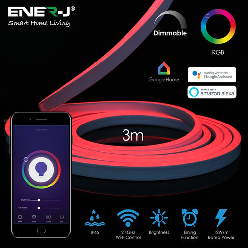 Ener-J Ener-J Smart WiFi LED Light Strip Kit 3m RGB Ener-J Ener-J Smart WiFi LED Light Strip Kit 3m RGB