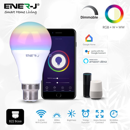 Ener-J Ener-J Smart WiFi GLS LED Lamp 9W Ener-J Ener-J Smart WiFi GLS LED Lamp 9W