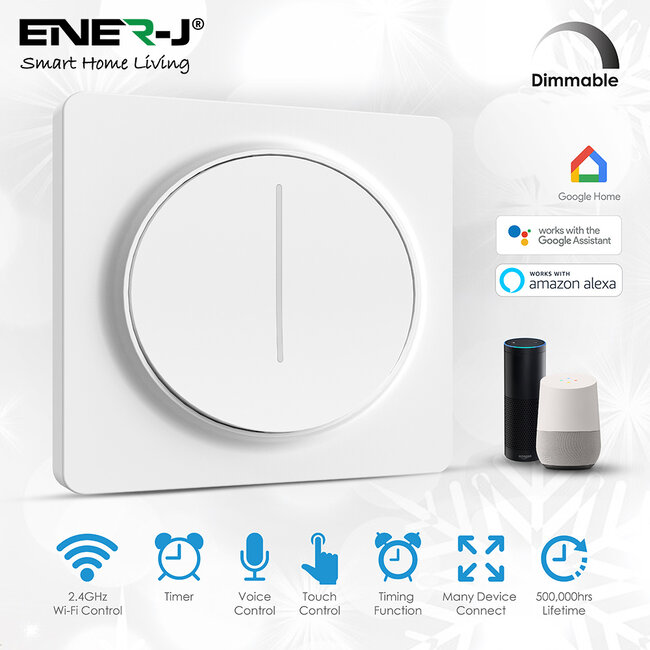 Ener-J Ener-J Smart Wi-Fi 1 Gang Dimmable Touch Switch