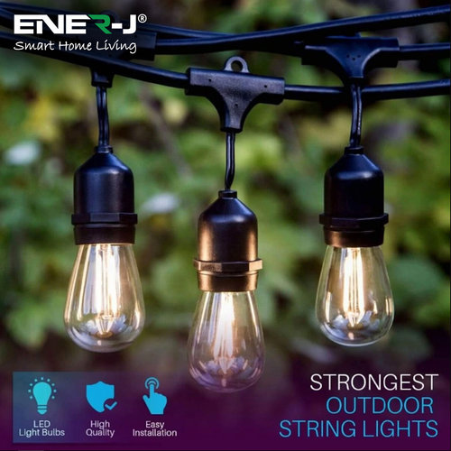 Ener-J Ener-J LED Filament Bulb String Light Kit 14.6M Ener-J Ener-J LED Filament Bulb String Light Kit 14.6M