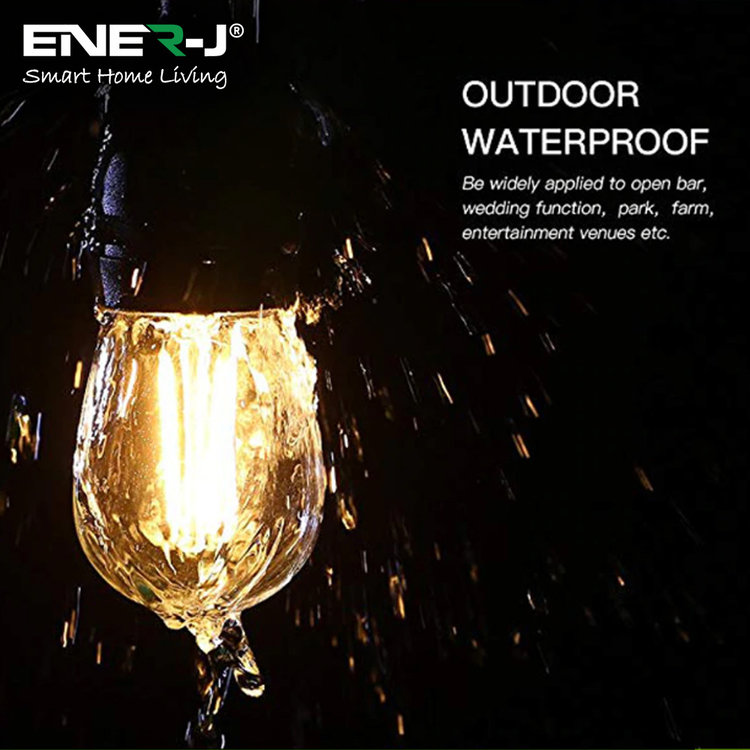 Ener-J Ener-J LED Filament Bulb String Light Kit 14.6M