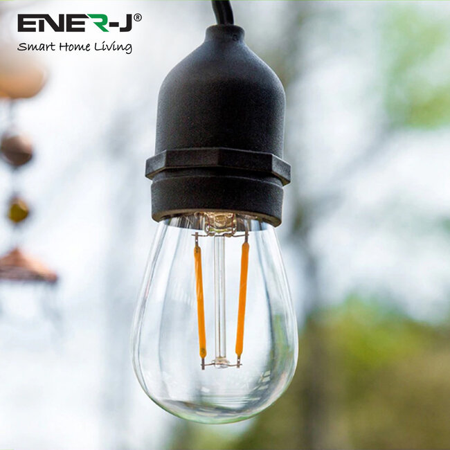 Ener-J Ener-J LED Festoon Filament Bulb String Light Kit 14.6M
